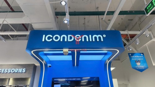 Biển hiệu IconDenim – AEON Mall Bình Tân | Thi công & hoàn thiện bởi Quảng Cáo Trọng Tín