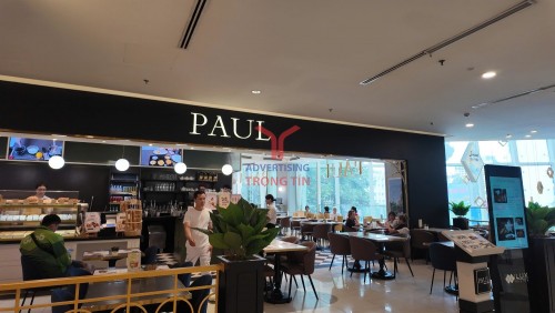 PAUL (Saigon Centre) 🥐: Biển Hiệu Chữ Inox 304 & Mica Bào Rãnh Âm Đèn Cao Cấp ✨